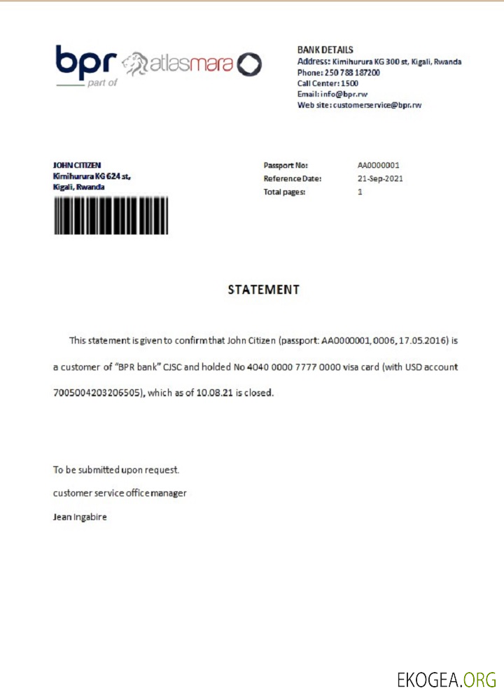 Référence Rwanda , BPR , closure